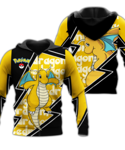 Dragonite Zip Hoodie Costume Pokemon Shirt Fan Gift Idea VA06 - 1 - GearAnime