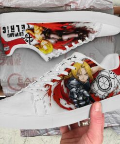 Edward Elric Skate Shoes Fullmetal Alchemist Custom Anime Shoes PN10 - 2 - GearAnime