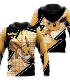 Eevee Zip Hoodie Costume Pokemon Shirt Fan Gift Idea VA06 - 1 - GearAnime