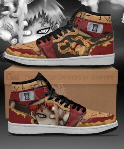 Gaara Sneakers Naruto Anime Custom Shoes Sand Village - 2 - GearAnime