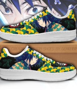 Giyu Sneakers Custom Demon Slayer Anime Shoes Fan PT05 - 1 - GearAnime