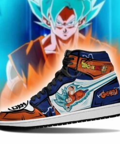 Goku Saiyan Blue Shoes Boots Dragon Ball Super Anime Sneakers Leather - 3 - GearAnime