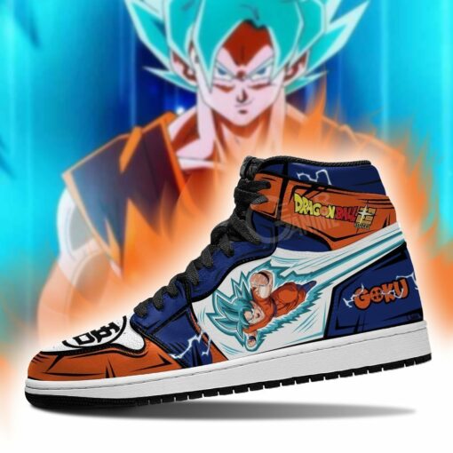 Goku Saiyan Blue Shoes Boots Dragon Ball Super Anime Sneakers Leather - 3 - GearAnime