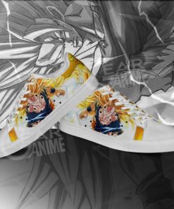 Goku Super Saiyan 3 Skate Shoes Dragon Ball Anime Custom Shoes PN09 - 3 - GearAnime