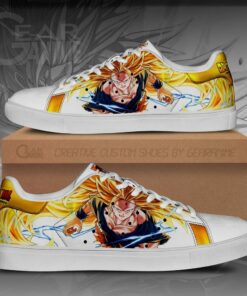 Goku Super Saiyan 3 Skate Shoes Dragon Ball Anime Custom Shoes PN09 - 1 - GearAnime