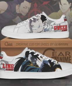 Greed Ling Skate Shoes Fullmetal Alchemist Custom Anime Shoes PN10 - 1 - GearAnime