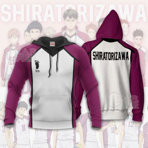 Haikyuu Shiratorizawa Academy Shirt Costume Anime Hoodie Sweater - 4 - GearAnime