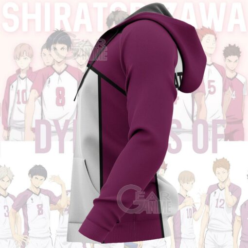 Haikyuu Shiratorizawa Academy Shirt Costume Anime Hoodie Sweater - 6 - GearAnime