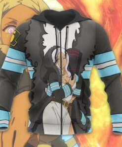 Hibana Fire Force Hoodie Shirt Anime Uniform Sweater Jacket - 8 - GearAnime