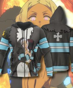 Hibana Fire Force Hoodie Shirt Anime Uniform Sweater Jacket - 1 - GearAnime