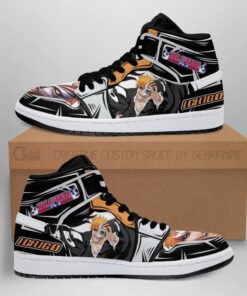 Ichigo Half Hollow Sneakers Bleach Anime Shoes Fan Gift Idea MN05 - 1 - GearAnime
