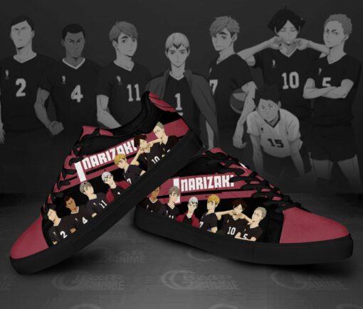 Haikyu Inarizaki Skate Shoes Black Haikyu!! Custom Anime Shoes - 2 - GearAnime