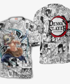 Demon Slayer Inosuke Hoodie Anime Mix Manga KNY Shirt - 3 - GearAnime
