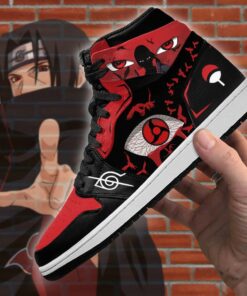 Itachi Akatsuki Sneakers Sharingan Eyes Shoes Naruto Anime - 3 - GearAnime