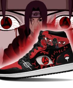 Itachi Akatsuki Sneakers Sharingan Eyes Shoes Naruto Anime - 4 - GearAnime