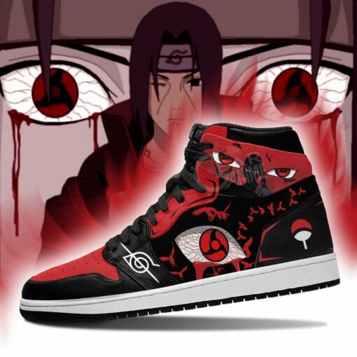 Itachi Akatsuki Sneakers Sharingan Eyes Shoes Naruto Anime - 4 - GearAnime