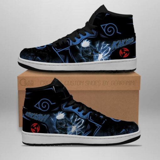 Kakashi Sneakers Naruto Anime Custom Shoes Lightning Skill - 3 - GearAnime