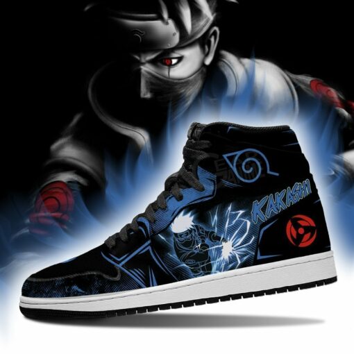 Kakashi Sneakers Naruto Anime Custom Shoes Lightning Skill - 4 - GearAnime