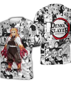 Demon Slayer Rengoku Hoodie Anime Mix Manga KNY Shirt - 3 - GearAnime
