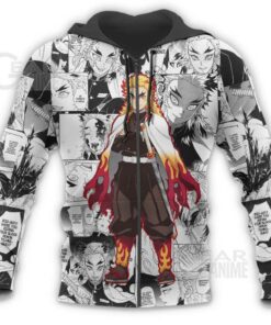 Demon Slayer Rengoku Hoodie Anime Mix Manga KNY Shirt - 8 - GearAnime