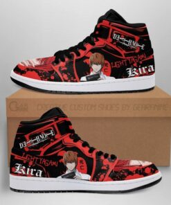 Light Yagami Sneakers Red Custom Death Note Anime Shoes Fan MN05 - 1 - GearAnime