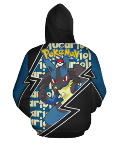 Lucario Zip Hoodie Costume Pokemon Shirt Fan Gift Idea VA06 - 3 - GearAnime