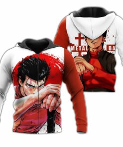 Metal Bat Zip Hoodie One Punch Man Anime Costume Shirt Fan Gift VA06 - 1 - GearAnime