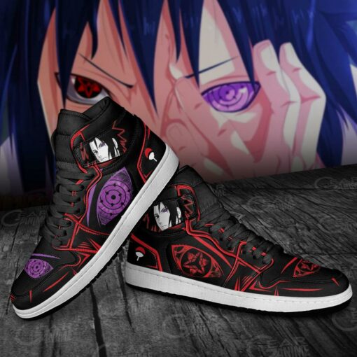 Uchiha Sasuke Sneakers Eternal Mangekyou & Rinne Sharingan Anime Shoes - 4 - GearAnime