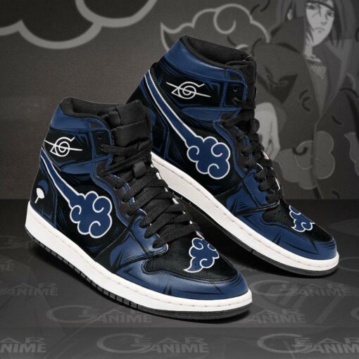 Akatsuki Sneakers Blue Custom Naruto Anime Shoes - 2 - GearAnime