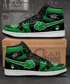 Akatsuki Sneakers Green Custom Naruto Anime Shoes - 1 - GearAnime