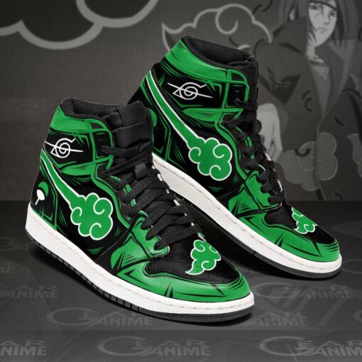 Akatsuki Sneakers Green Custom Naruto Anime Shoes - 2 - GearAnime