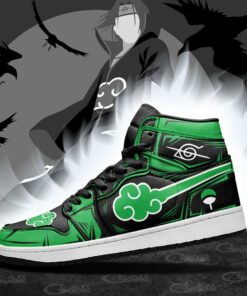 Akatsuki Sneakers Green Custom Naruto Anime Shoes - 4 - GearAnime