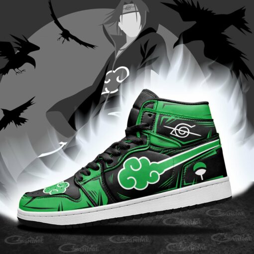 Akatsuki Sneakers Green Custom Naruto Anime Shoes - 4 - GearAnime