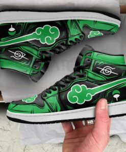 Akatsuki Sneakers Green Custom Naruto Anime Shoes - 3 - GearAnime