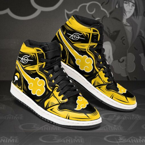 Akatsuki Sneakers Yellow Custom Naruto Anime Shoes - 2 - GearAnime
