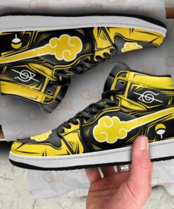 Akatsuki Sneakers Yellow Custom Naruto Anime Shoes - 4 - GearAnime