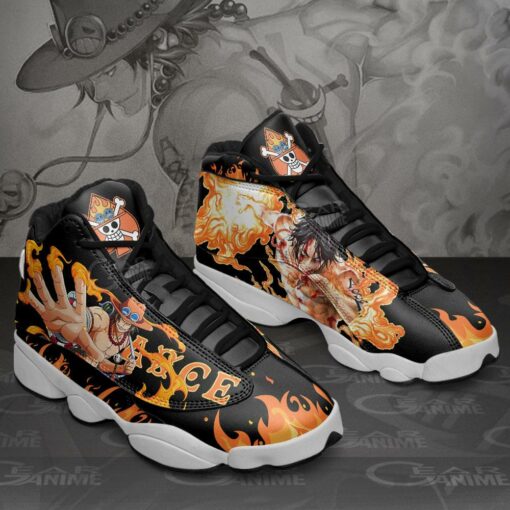 Portgas D Ace Sneakers One Piece Custom Anime Shoes - 2 - GearAnime