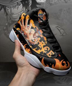 Portgas D Ace Sneakers One Piece Custom Anime Shoes - 4 - GearAnime