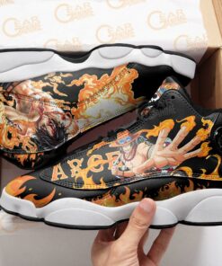 Portgas D Ace Sneakers One Piece Custom Anime Shoes - 3 - GearAnime