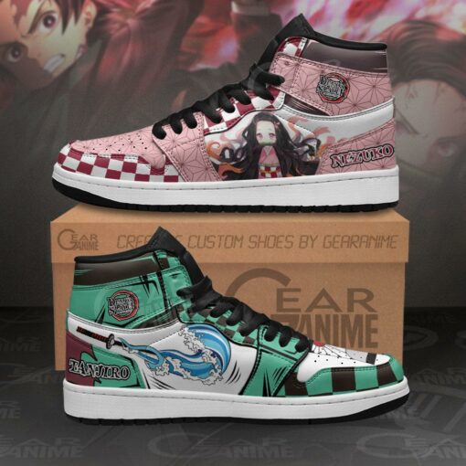 Tanjiro & Nezuko Sneakers Demon Slayer Anime Shoes - 1 - GearAnime