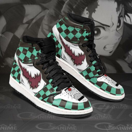 Tanjiro Kamado Sneakers Demon Slayer Custom Anime Shoes - 2 - GearAnime