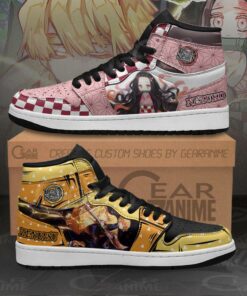 Zenitsu & Nezuko Sneakers Demon Slayer Anime Shoes - 1 - GearAnime