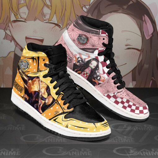 Zenitsu & Nezuko Sneakers Demon Slayer Anime Shoes - 2 - GearAnime