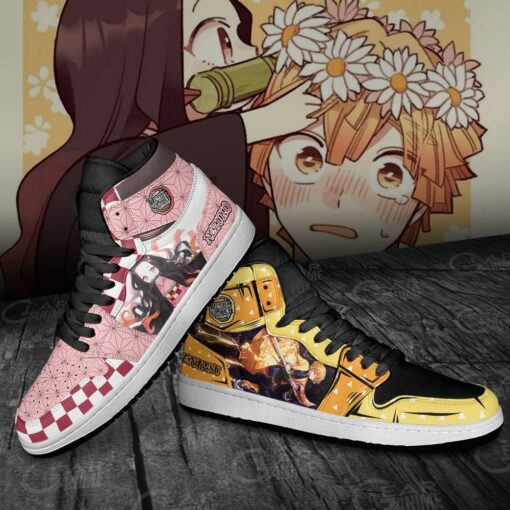Zenitsu & Nezuko Sneakers Demon Slayer Anime Shoes - 3 - GearAnime