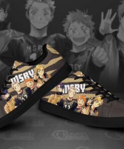 Haikyu MSBY Skate Shoes Black Haikyu!! Custom Anime Shoes - 2 - GearAnime