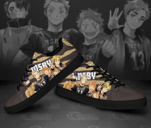 Haikyu MSBY Skate Shoes Black Haikyu!! Custom Anime Shoes - 2 - GearAnime
