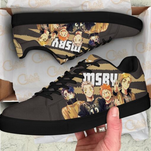 Haikyu MSBY Skate Shoes Black Haikyu!! Custom Anime Shoes - 3 - GearAnime