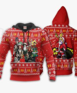 My Hero Academia Ugly Christmas Sweater Santa Anime Xmas Gift VA09 - 3 - GearAnime