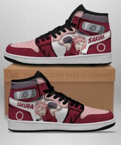 Naruto Sakura Haruno Shoes Symbol Costume Anime Sneakers - 2 - GearAnime