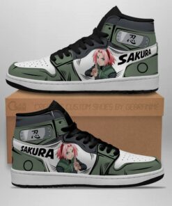 Naruto Sakura Haruno Shoes Uniform Costume Anime Sneakers - 2 - GearAnime